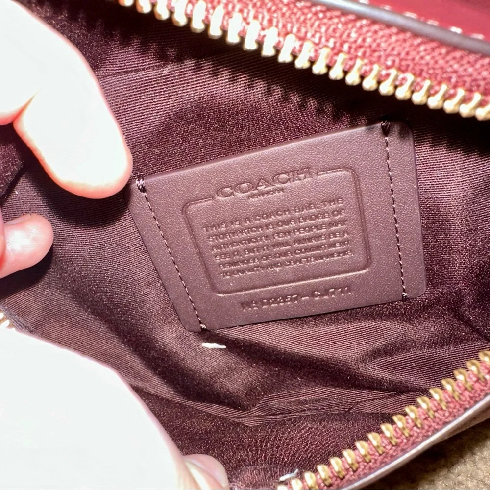 COACH Leather Warren Bag - Houndstooth Print